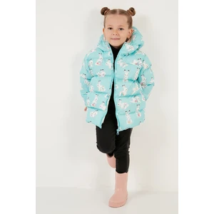 Ekstra Dolgulu İçi Yumuşak Polarlı Kapüşonlu Şişme Mont Kız Çocuk MONT 5763007