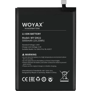 by Deji General Mobile GM22 Pro Batarya / BL-A25CT
