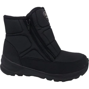 7449 Kadın Siyah Fermuarlı Su Geçirmez ( Watertight ) Kar Botu