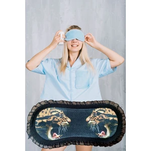 Pembecin Uyku Göz Bandı Maskesi Gözlük Maske Bant Eye Mask Leopar (1Adet)