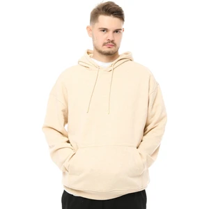 Erkek Oversize Kapüşonlu Sweatshirt Bej