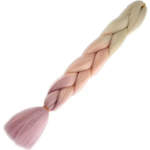Afrika Örgülük Ombreli Sentetik Saç 100 Gr. - Platin / Soft Turuncu / Soft Lila