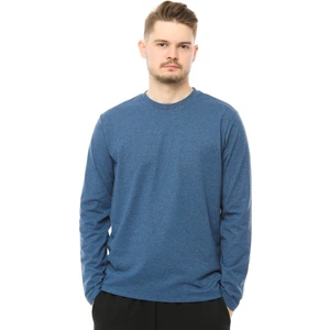 Erkek Bisiklet Yaka Uzun Kollu Regular Fit Basic Tişört İndigo