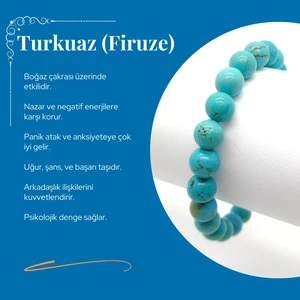 Doğal Taş Turkuaz Bileklik Tansiyon Dengeleme, Başarı ve Inanç