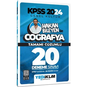 Yediiklim Yayınları 2024 KPSS Genel Kültür Coğrafya Tamamı Çözümlü 20 Deneme