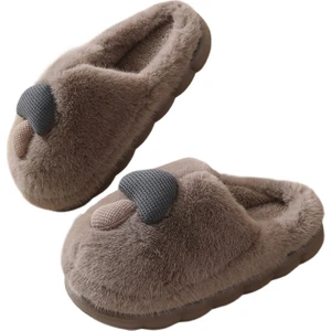 Peluş Kalın Tabanlı Sevimli Mantarlı Pamuklu Terlik (Yurt Dışından)