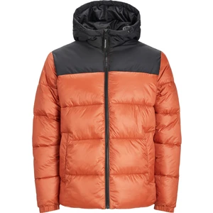 Jack & Jones Jjetoby Puffer Hood Sn Erkek Turuncu Mont 12235859-23