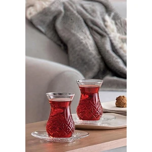 Timeless Kesme Kristal Çay Bardağı Seti Takımı 12 Parça Çay Seti  96992