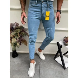 Erkek Slimfit Kesim Likralı Yıpratmalı Kot Pantolon