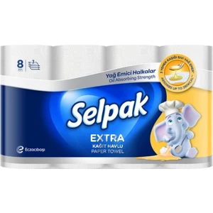 Extra Yağ Emici Kağıt Havlu 8'li