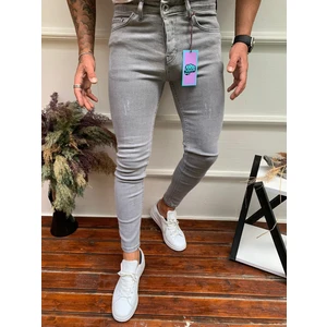 Erkek Slimfit Kesim Likralı Yıpratmalı Kot Pantolon