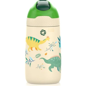350ML Pipetli Desenli Kulplu 6 Saat Sıcak 12 Saat Soğuk Çelik Termos Matarası