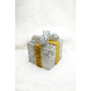 Yılbaşı Çam Ağacı Hediye Paketi Küçük Boy Gümüş-Gold 16*16*16 CM