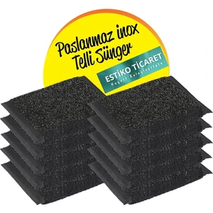 Inox Telli Temizlik Süngeri 10LU Paket