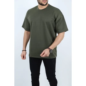 Erkek Basic %100 Pamuklu Bisiklet Yaka Oversize Kısa Kollu T-Shirt