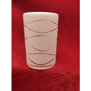 Kuğulu Avize. Avize Camı ,Silindir, Beyaz Renkli, Suyolu Desenli, (E.27)Çap:10.00cm-h:15.00cm.Normal ampule göre.