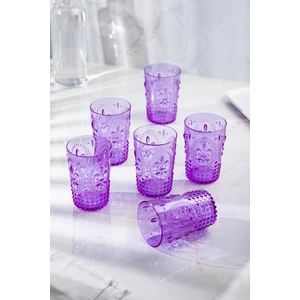 EW's Kitchenware Akrilik Mor 6 Lı Kısa Bardak & Su Meşrubat Kahve Yanı Bardağı 400 ml (Cam Değildir )