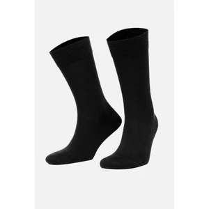 Erkek Lambswool Yün Tekli Siyah Soket Çorap M-63000-SI