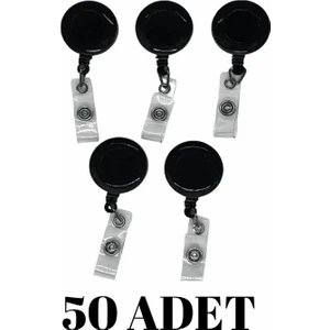 50 Adet Siyah Plastik Yoyo Kart Tutucu