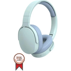 P2961 Mavi Kulak Üstü Kablosuz Bluetooth Kulaklık Mavi