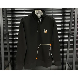 Hermes Yarım Fermuarlı Sweatshirt