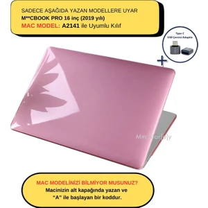 Macbook Pro Kılıf 16 inç A2141 ile Uyumlu (2019 Yılı) Kristal