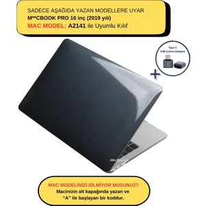Macbook Pro Kılıf 16 inç A2141 ile Uyumlu (2019 Yılı) Kristal