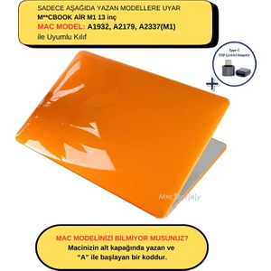 Macbook Air M1 Kılıf 13inç Kristal Parlak A2337 A2179 A1932 ile Uyumlu