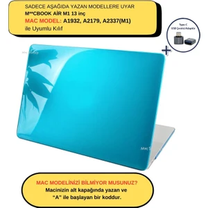 Macbook Air M1 Kılıf 13inç Kristal Parlak A2337 A2179 A1932 ile Uyumlu