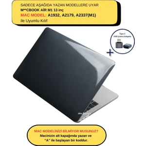 Macbook Air M1 Kılıf 13inç Kristal Parlak A2337 A2179 A1932 ile Uyumlu