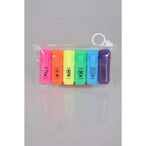 PIANO MINI FOSFORLU KALEM 6'LI SET NEON RENKLER