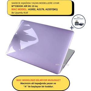 Macbook Air M1 Kılıf 13inç Kristal Parlak A2337 A2179 A1932 ile Uyumlu