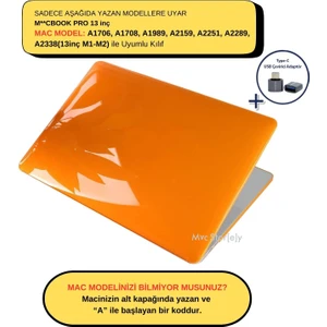 Macbook Pro Kılıf 13 inç M1-M2 A1706-08 A1989 A2159 A2251 A2289 A2338 ile Uyumlu Kristal