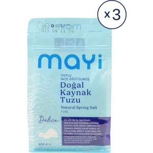 Mayi Tuz 3'lü 600 gr Ince Öğütülmüş Tuz Paketi