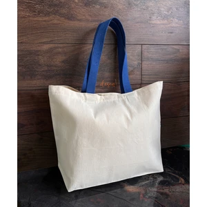 Desen Atölye Gabardin Çanta Mavi Renk Saplı %100 Pamuk 260GR. Punch Nakışı ve Boyamaya Uygun