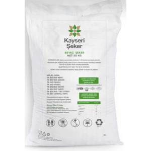 Kayseri Şeker -  Kristal Beyaz Şeker Toz 50 kg - Üretim: Tokat/Turhal