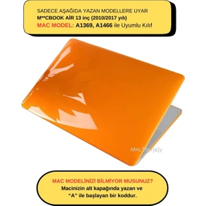 Macbook Air Kılıf 13 inç Parlak Kristal (Eski USB'li Model 2010-2017) A1369 A1466 ile Uyumlu