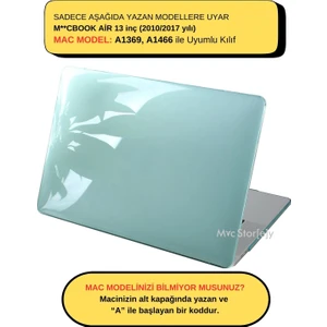 Macbook Air Kılıf 13 inç Parlak Kristal (Eski USB'li Model 2010-2017) A1369 A1466 ile Uyumlu