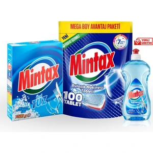 Bulaşık Makinesi Tableti 100 Lü + Bulaşık Makinesi Tuzu 1,5 kg + Bulaşık Makinesi Parlatıcısı 450 ml