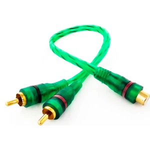 Anfi Y Kablo 2 Erkek 1 Dişi 30CM Silikon Yeşil Pawer Pw-Y-30