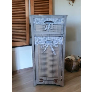 Ahşap Çamaşır Sepetli Dolap