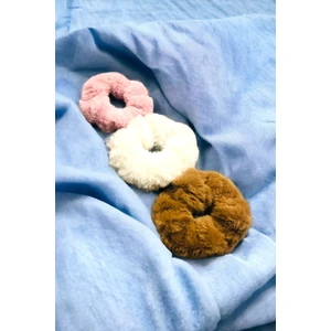 Kadın 3 Adet Peluş Lastik Toka