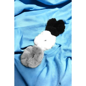 Kadın 3 Adet Peluş Lastik Toka