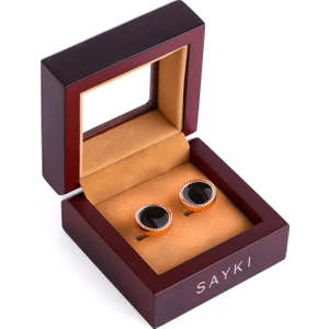 Hatemoğlu Desenli Kol Düğmesi