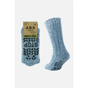 Erkek Merino Yünü Cold Blocker Kışlık Mavi Soket Çorap - A-6043-M