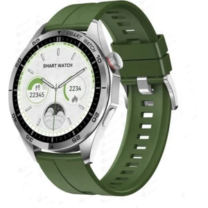 ScHitec Watch GT4 Amoled Ekran Android İos HarmonyOs Uyumlu 3 Kordonlu Akıllı Saat Yeşil