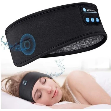 Htun Bluetooth Uyku Kulaklıkları Spor Kafa Bandı Kablosuz Müzik Kulaklık Yan Uyuyan Için Göz