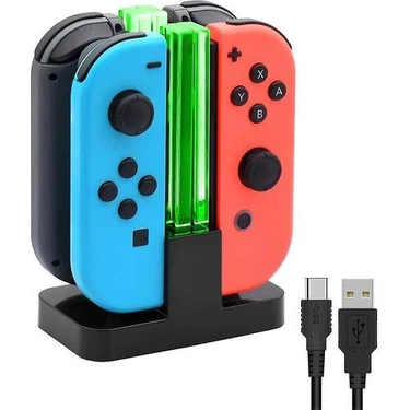 Htun Nintendo Switch Controller Için Şarj Dock Şarj Istasyonu Joy Con (Yurt