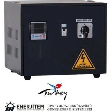 Enerjitem Regülatör 5 Kva Monofaze Servo Kontrollü Voltaj Regülatörü, 5 Kva