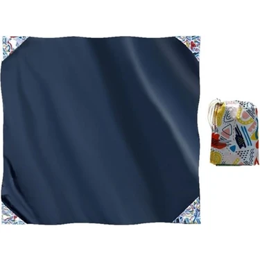 Campesnt Çantalı Ağırlık Cepli Piknik Örtüsü 150X150 cm Su